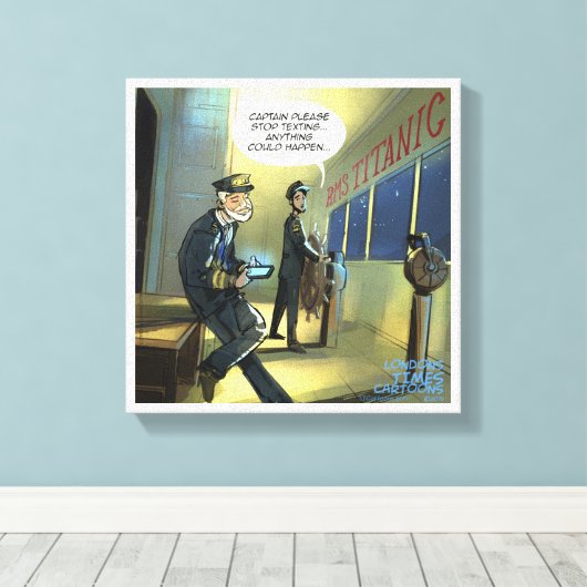 Don't文字とタイタおもしろいニックCanvas Print キャンバスプリント (インサイチュ (ウッドフロア))