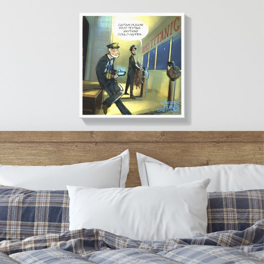 Don't文字とタイタおもしろいニックCanvas Print キャンバスプリント (インサイチュ (寝室))