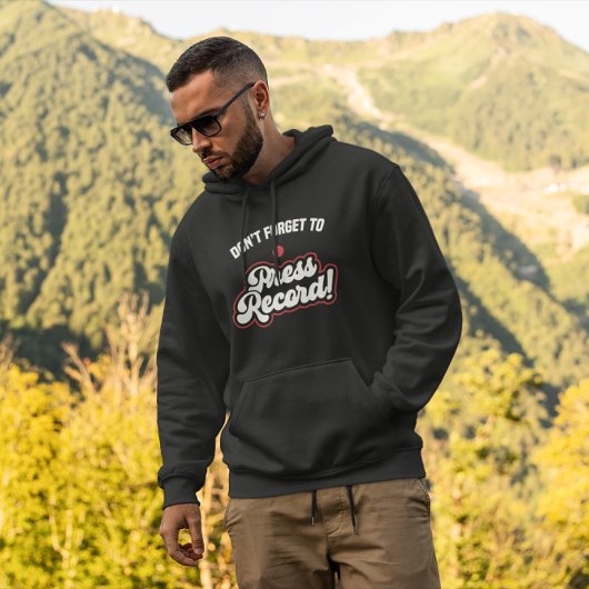 Don't 忘れ Press Record - おもしろい Camera Team パーカ