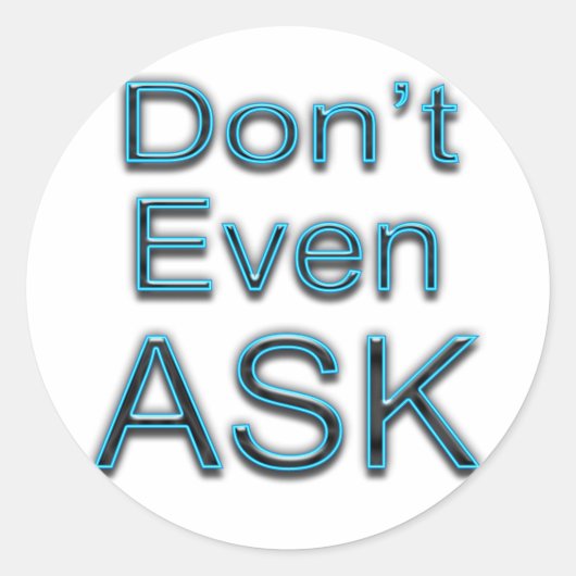 Don't 頼 Don  ラウンドシール (正面)