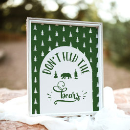 Dont 食べ物を与え the bears One Happy Camper birthday ポスター