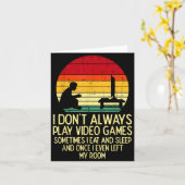 Dont Always Play Video Games Retro Gamer Men Boys  カード (黄色い花)