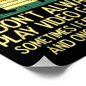 Dont Always Play Video Games Retro Gamer Men Boys  ポスター (角)