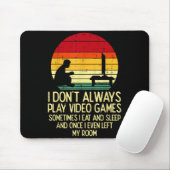 Dont Always Play Video Games Retro Gamer Men Boys  マウスパッド (マウス)