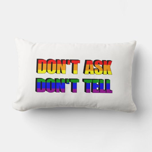 Don't Ask Don't Tell 枕 (正面)