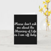 Dont Ask Me About The Meaning Of Life  カード (黄色い花)