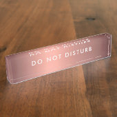 Don'T Asrock Signバラ金ゴールド業務 デスクネームプレート (側面)