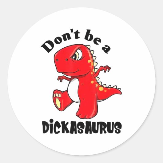 Don't Be A Asaurus  ラウンドシール (正面)