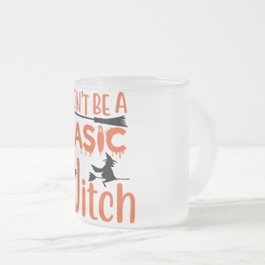 Don't Be A Basic Witch Halloween  フロストグラスマグカップ (正面右)