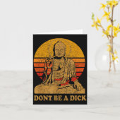 Dont Be A - Buddha - Vintage Distressed  カード (黄色い花)