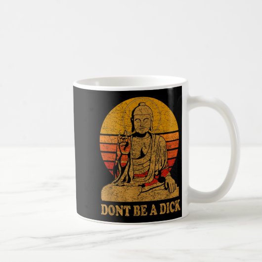 Dont Be A - Buddha - Vintage Distressed  コーヒーマグカップ (右)
