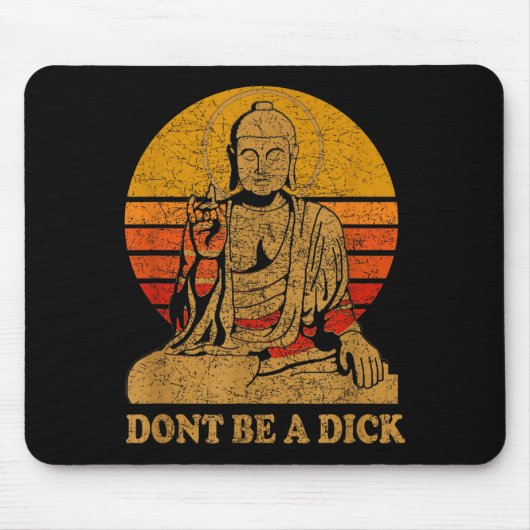 Dont Be A - Buddha - Vintage Distressed  マウスパッド (正面)