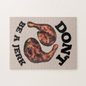 Don't Be a Jerk Jamaican Jerk Chicken Legs Foodie ジグソーパズル (横)