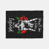 Dont Be A Lady Be A Legend Skull Floral Womens Fl  フリースブランケット (正面(横))