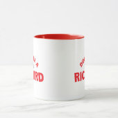 Don't Be A Richard Coffee Mug – Bold Red Sarcasm マグカップ (中央)