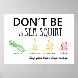 Don't Be A Sea Squirt with Color Images - Poster ポスター