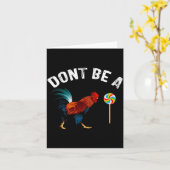 Dont Be A Sucker Funny Rooster Fathers Day Gift カード (黄色い花)