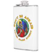 DON'T BE AFRAID. BETTER SCARE OTHERS. フラスク (左)