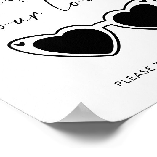Don't Be Blinded By Our Love Sunglasses Wedding ポスター (角)