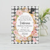 Don't Be late Pink Birthday Party Invitation 招待状 (スタンド正面)