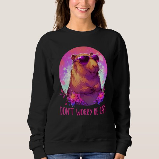 Dont Be Worry Be Capy Capybara スウェットシャツ (正面)