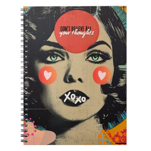 Don't believe all your thoughts Portrait Notebook ノートブック (正面)