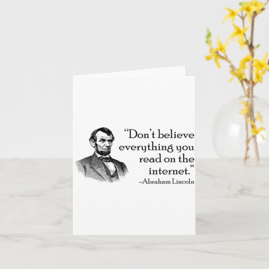 Don't Believe Everything You Read On The Internet  カード (黄色い花)