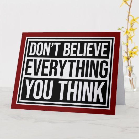 Don't Believe Everything You Think Mindful Wisdom  カード (黄色い花)