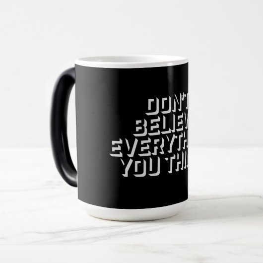 Don't Believe Everything You Think Mindful Wisdom モーフィングマグカップ (正面左)