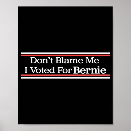 Dont Blame Me I Voted For Bernie Sanders  ポスター (正面)