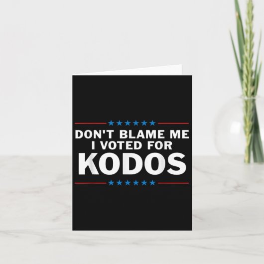 Dont Blame Me I Voted For Kodos  カード (正面)