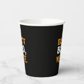 "Don't boo, vote"黒オレンジ色の白ハロウィーン 紙コップ (左)