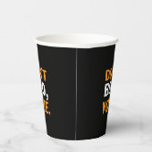 "Don't boo, vote"黒オレンジ色の白ハロウィーン 紙コップ (右)