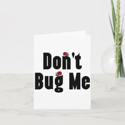 Don't Bug Me - Funny Ladybug Family Insect カード (正面)