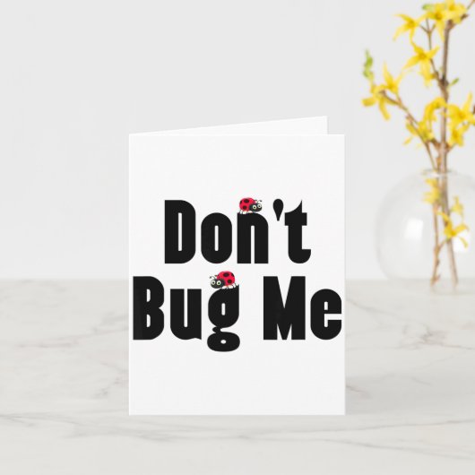 Don't Bug Me - Funny Ladybug Family Insect  カード (黄色い花)