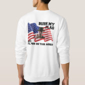 Don't burn my flag スウェットシャツ (裏面)