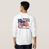 Don't burn my flag スウェットシャツ (裏面フル)