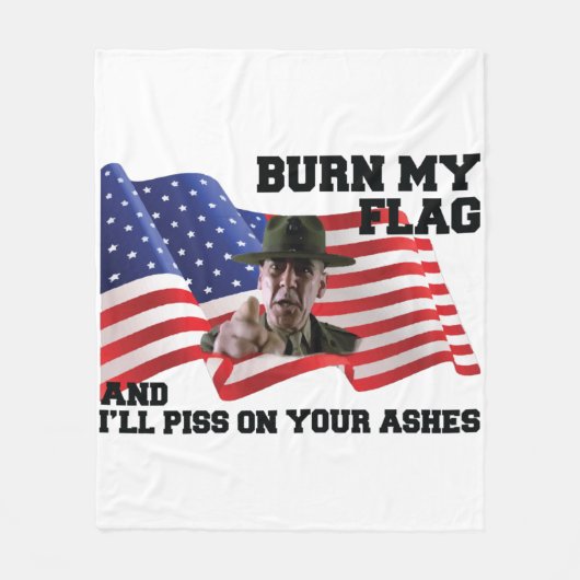 Don't burn my flag フリースブランケット (正面)