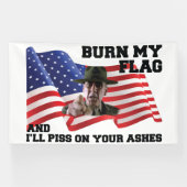 Don't burn my flag  横断幕 (横)