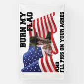 Don't burn my flag  横断幕 (縦)