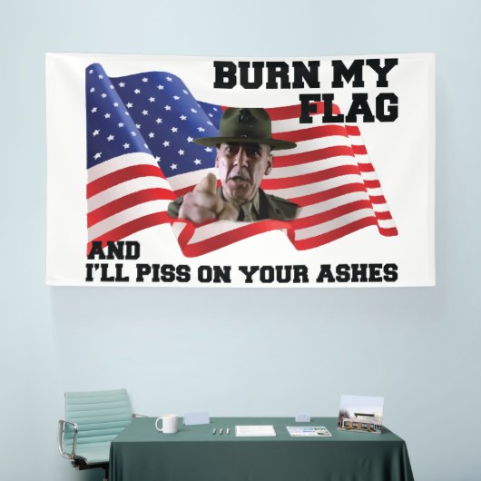 Don't burn my flag 横断幕 (トレードショー)