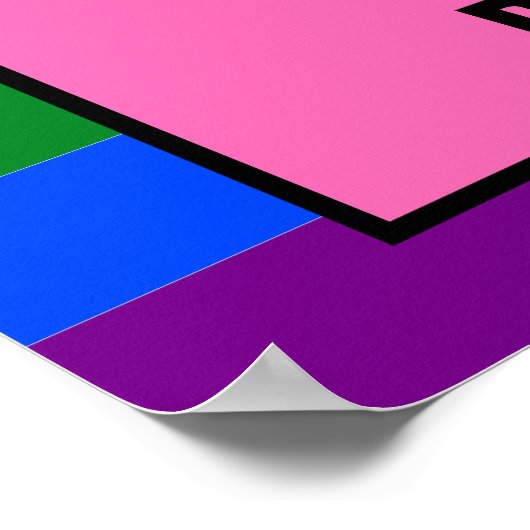 Don't Buy From Bigots Rainbow Pride Flag ポスター (角)