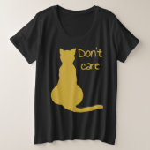 Dont Cat気に引用文Cartoon Vector Cut Out プラスサイズTシャツ (デザイン正面)