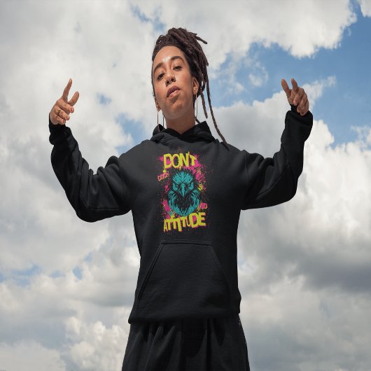 Don't catch No Attitment – 皮肉フード付きスウェットシャツ パーカ