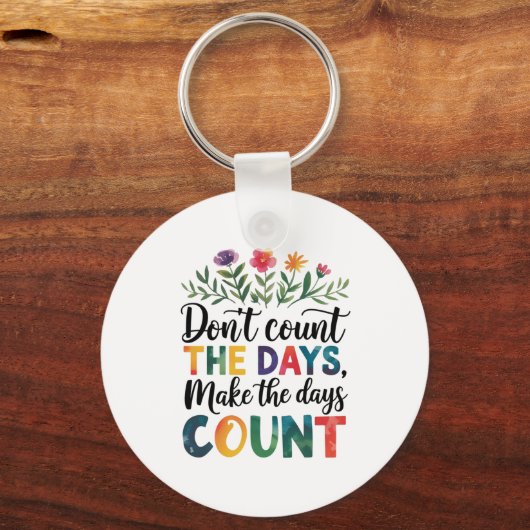 Don't count the days, make the days count キーホルダー (裏面)