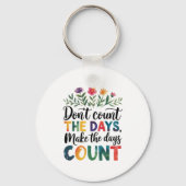 Don't count the days, make the days count キーホルダー (裏面)