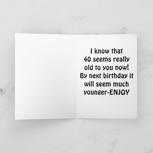 DON'T CRY BROTHER - 40th BRITHDAY カード (内部)