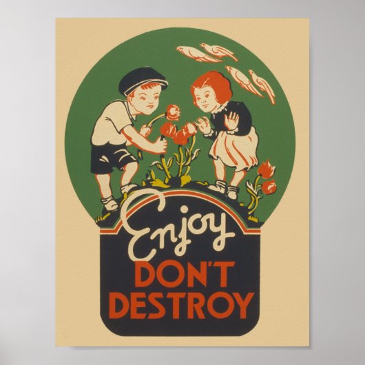 Don't Destroy ヴィンテージWPAポスター ポスター (正面)