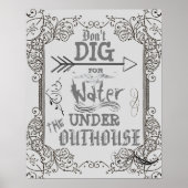 Don't Dig for Water Under the Outhouse ポスター (正面)