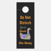 Don't Disrock /Please Knock/Guard Duck Black ドアノブサイン (正面)